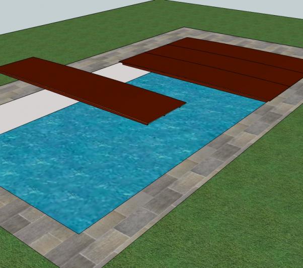 Poolabdeckung Siebduckplatte